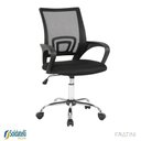 Ver imagem 1 de Cadeira Office Giratória Manchester Light Pp Preta Braços Fixos - Fratini