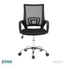 Ver imagem 2 de Cadeira Office Giratória Manchester Light Pp Preta Braços Fixos - Fratini
