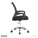 Ver imagem 3 de Cadeira Office Giratória Manchester Light Pp Preta Braços Fixos - Fratini