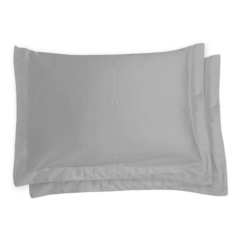 Kit com 2 Fronhas 300 fios em Algodão Satinee - Kacyumara Silver