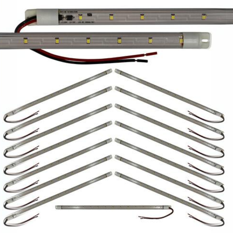 Kit 15 Peças Barra Led Régua Multiuso Freezer 7w Ip67 520mm:220v/branco Frio