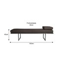Ver imagem 3 de Puff em Veludo 140cm Galli Marrom