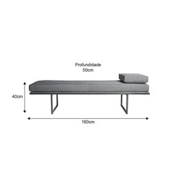 Puff em Linho 160cm Galli  - 3