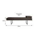 Ver imagem 4 de Puff em Veludo 160cm Galli Marrom