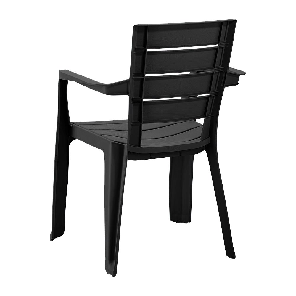 Conjunto 04 Cadeiras Plástica com Braços Baru - Preto - 3
