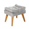 Puff Sênior Luxuoso Banco Apoio Pés Almofadado Penteadeira:cinza Suede - 2