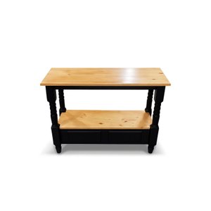 Aparador 2 Gavetas Pés Torneados - Preto