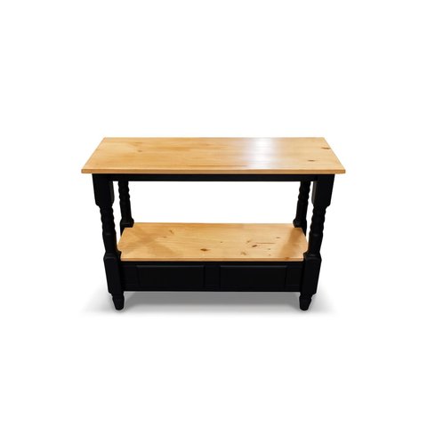 Aparador 2 Gavetas Pés Torneados - Preto