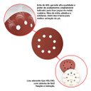 Ver imagem 4 de Kit 50 Discos de Lixa Velcro 125mm 4.1/2” Grão 600