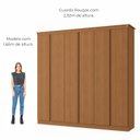 Ver imagem 5 de Guarda Roupas de Casal 6 Portas e 3 Gavetas Dubai - Canela