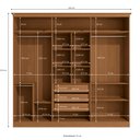 Ver imagem 3 de Guarda Roupas de Casal 6 Portas e 3 Gavetas Dubai - Canela