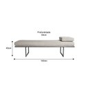 Ver imagem 3 de Puff em Linho 140cm Galli Bege
