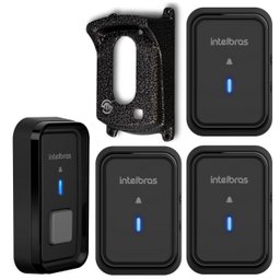 Campainha Intelbras sem Fio Cib 101 para 3 Salas e Protetor - 2