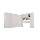 Ver imagem 3 de Guarda Roupa Casal Modulado Canto 11 Portas de Bater 2 Gavetas MDP Texturizado Branco Multimóveis