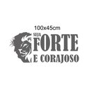 Ver imagem 2 de Adesivo Seja Forte e Ajoso Silhueta de Jesus Preto