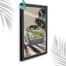 Quadro Decorativo Fusca Legend + Vidro 33x25 Sala Studio:preto - 1