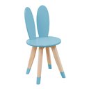 Ver imagem 2 de Cadeira Infantil Coelho Tampo Mdf Pés Pinus Resistente:azul