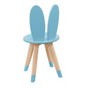 Ver imagem 3 de Cadeira Infantil Coelho Tampo Mdf Pés Pinus Resistente:azul