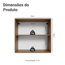 Ver imagem 3 de Armário Aéreo 70 cm 2 Portas Rustic/Crema Vik Madesa