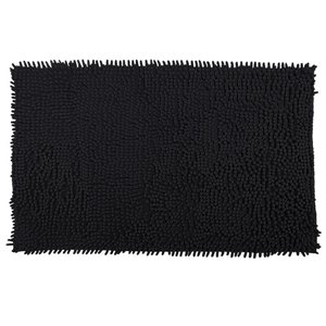 Tapete para Banheiro Antiderrapante Microfibra 38 X 58 Cm Preto