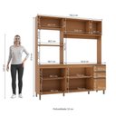 Ver imagem 3 de Cozinha Compacta Luna sem Tampo e Pia Kappesberg 3 Peças Canela