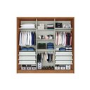 Ver imagem 3 de Guarda Roupa Casal 3 Portas de Correr e 6 Gavetas c/ Espelho Arezzo Plus Branco - Novo Horizonte