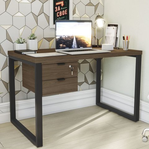 Conjunto com Mesa de Escritório 02 peças Linha Frame CJ43014-007 Kappesberg Móveis Kappesberg