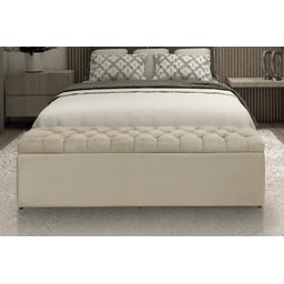 Calçadeira Baú Imperatriz 138 cm Suede Bege - 2