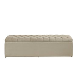 Calçadeira Baú Imperatriz 138 cm Suede Bege - 1