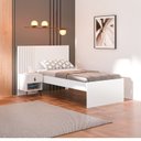 Ver imagem 1 de Cama de Solteiro Ripada MDF e MDP Lady Branco