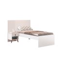 Ver imagem 2 de Cama de Solteiro Ripada MDF e MDP Lady Branco