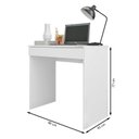 Ver imagem 3 de Mesa Para Computador/ Notebook C/ Gaveta Alexa Branco - AJL Móveis
