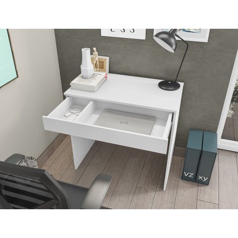 Mesa Para Computador/ Notebook C/ Gaveta Alexa Branco - AJL Móveis