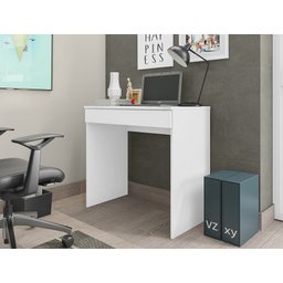 Mesa Para Computador/ Notebook C/ Gaveta Alexa Branco - AJL Móveis - 2