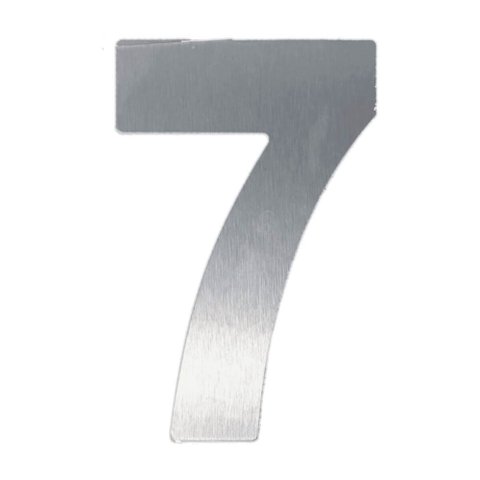 Número 7 em Acm Aço Escovado 125mm - 400-7 - Numeral