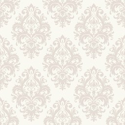Papel De Parede Arabesco Cinza e Bege Adesivo Vinílico Lavável - 3