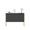 Ver imagem 4 de Buffet Aparador Luxo Roma - Preto Dourado