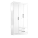 Ver imagem 1 de Guarda-roupa Solteiro 3 Portas 2 Gavetas Kioto