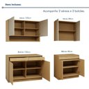 Ver imagem 6 de Cozinha Completa Modulada 4 Peças 8 Portas 3 Gavetas com Rodapé 100% MDF Simone Mendes Marrom/Carvalho/Greige