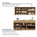 Ver imagem 7 de Cozinha Completa Modulada 4 Peças 8 Portas 3 Gavetas com Rodapé 100% MDF Simone Mendes Marrom/Carvalho/Greige