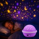 Ver imagem 3 de Luminária Projetor de Teto Estrelado e Lua ? Efeito Mágico para Quartos de Crianças e Adultos -