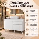 Ver imagem 3 de Gabinete Banheiro com 2 Portas e 1 Gaveta 120cm Retrô Multimóveis MP5539 Branco
