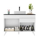 Ver imagem 5 de Gabinete Banheiro com 2 Portas e 1 Gaveta 120cm Retrô Multimóveis MP5539 Branco