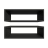 Par de Nichos Retangular P15cm Minimalista Preto Mdf Organizador Cozinha - Rufatto Decorações - 4