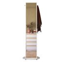 Ver imagem 5 de Sapateira Vertical Giratória com Espelho e Prateleiras 186cm 100% MDF Cor:Branco