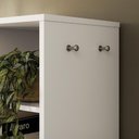 Ver imagem 7 de Sapateira Vertical Giratória com Espelho e Prateleiras 186cm 100% MDF Cor:Branco