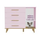 Ver imagem 5 de Cômoda de Bebê Fraldário 1 Porta 4 Gavetas Luma Carolina Baby