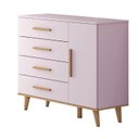 Ver imagem 2 de Cômoda de Bebê Fraldário 1 Porta 4 Gavetas Luma Carolina Baby