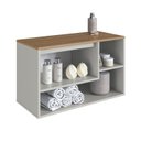 Ver imagem 5 de Balcão Gabinete de Banheiro Suspenso 80cm com 1 Porta e Nichos Barcelona