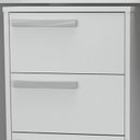 Ver imagem 5 de Gaveteiro para Escritorio Gamer 3 Gavetas e 4 Rodizios Branco B26 Novam